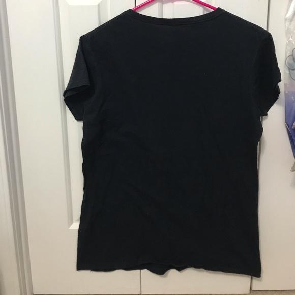 WOMEN’S LARGE JUSTICE BLACK GRAPHIC TEE SHIRT - Picture 2 of 5